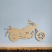 Motorrad an der Wand